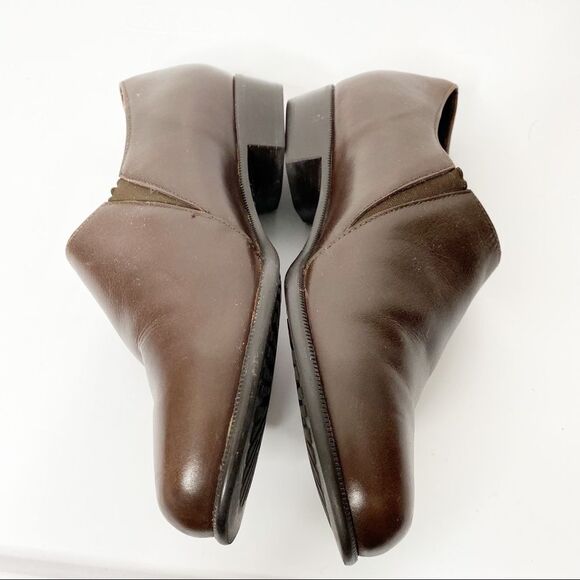 Munro Brown Leather Booties Size 7WW - Picture 3 of 8